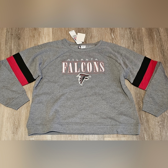 Team Apparel Sweaters - Atlanta Falcons Women’s‎ Sweatshirt 2XL NFL Team Apparel Gray Pullover